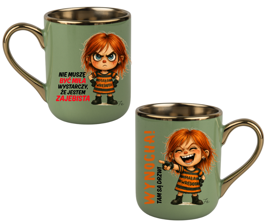KUBEK COFFE / ELEGANT 330ml DUO Kolekcja - "Mała Wredota" - obrazek 8