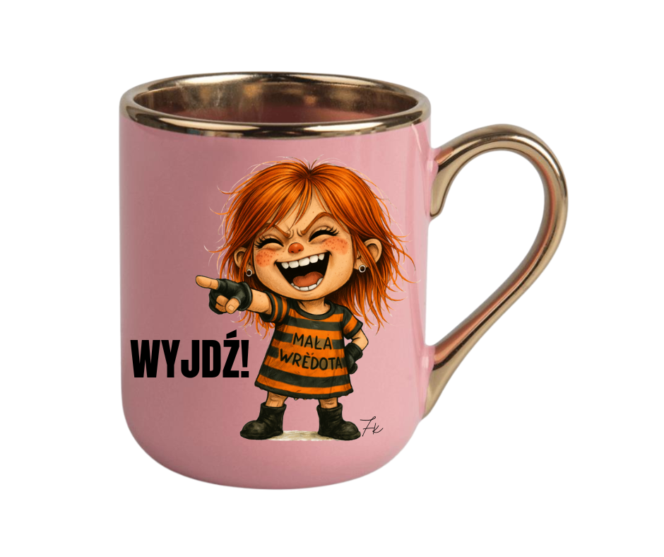 KUBEK COFFE / ELEGANT 330ml Kolekcja - "Mała Wredota" - obrazek 6