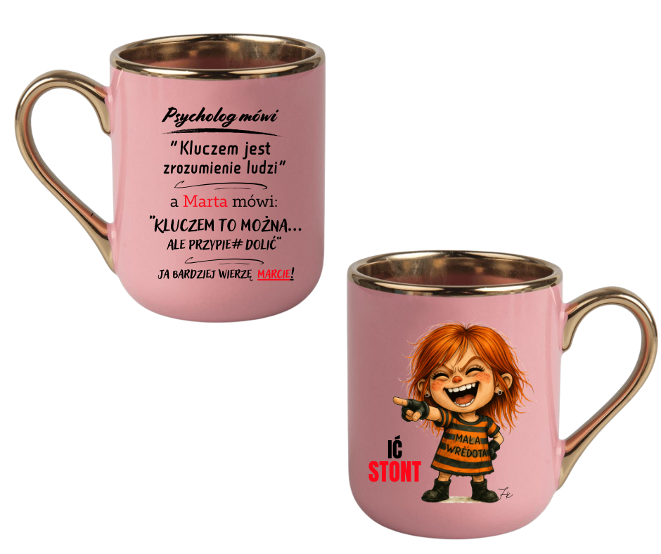 KUBEK COFFE / ELEGANT 330ml DUO Kolekcja - "Mała Wredota" - obrazek 8