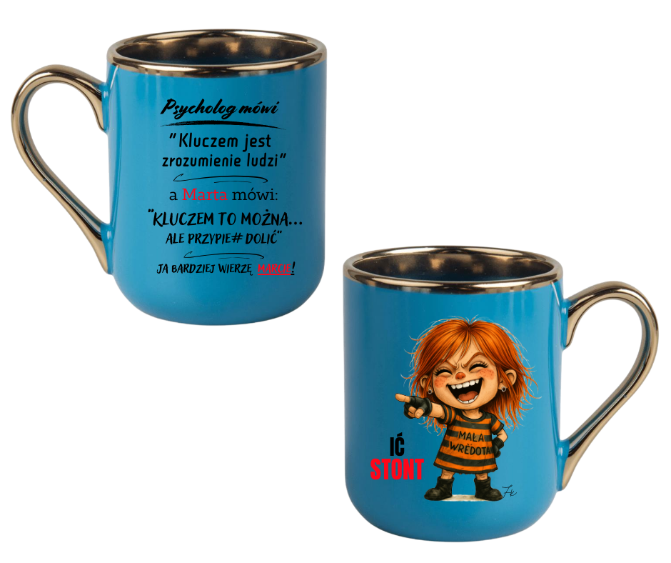 KUBEK COFFE / ELEGANT 330ml DUO Kolekcja - "Mała Wredota" - obrazek 9