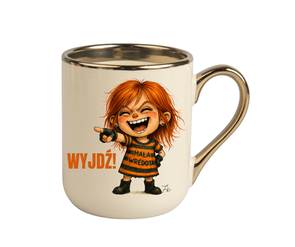 KUBEK COFFE / ELEGANT 330ml Kolekcja - "Mała Wredota" - obrazek 3