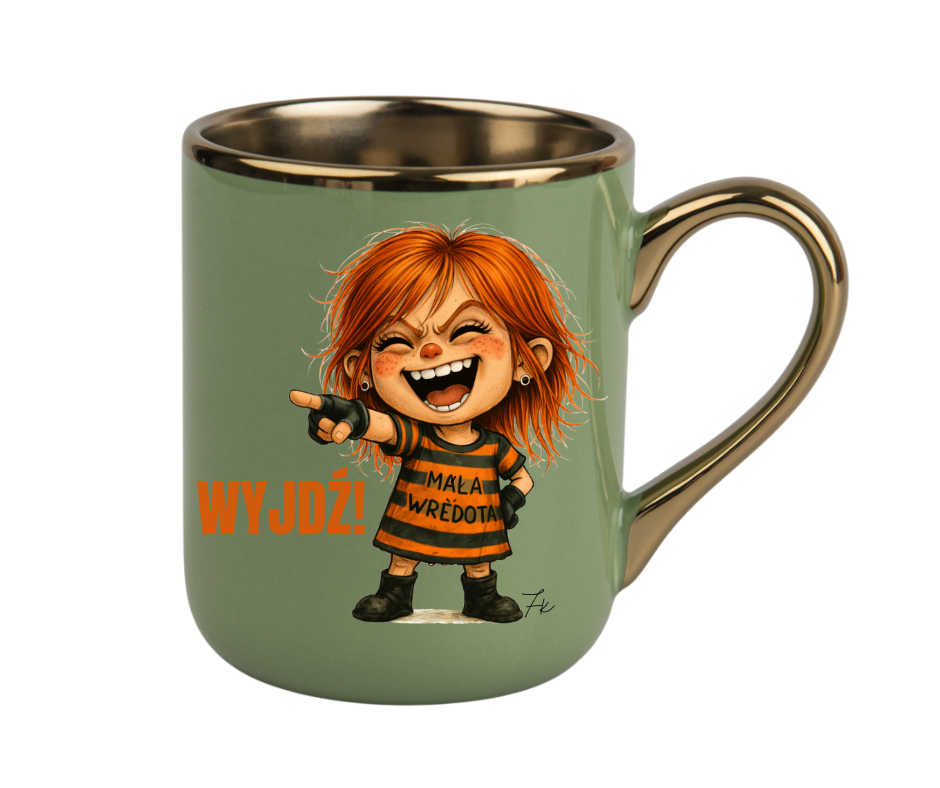 KUBEK COFFE / ELEGANT 330ml Kolekcja - "Mała Wredota" - obrazek 2