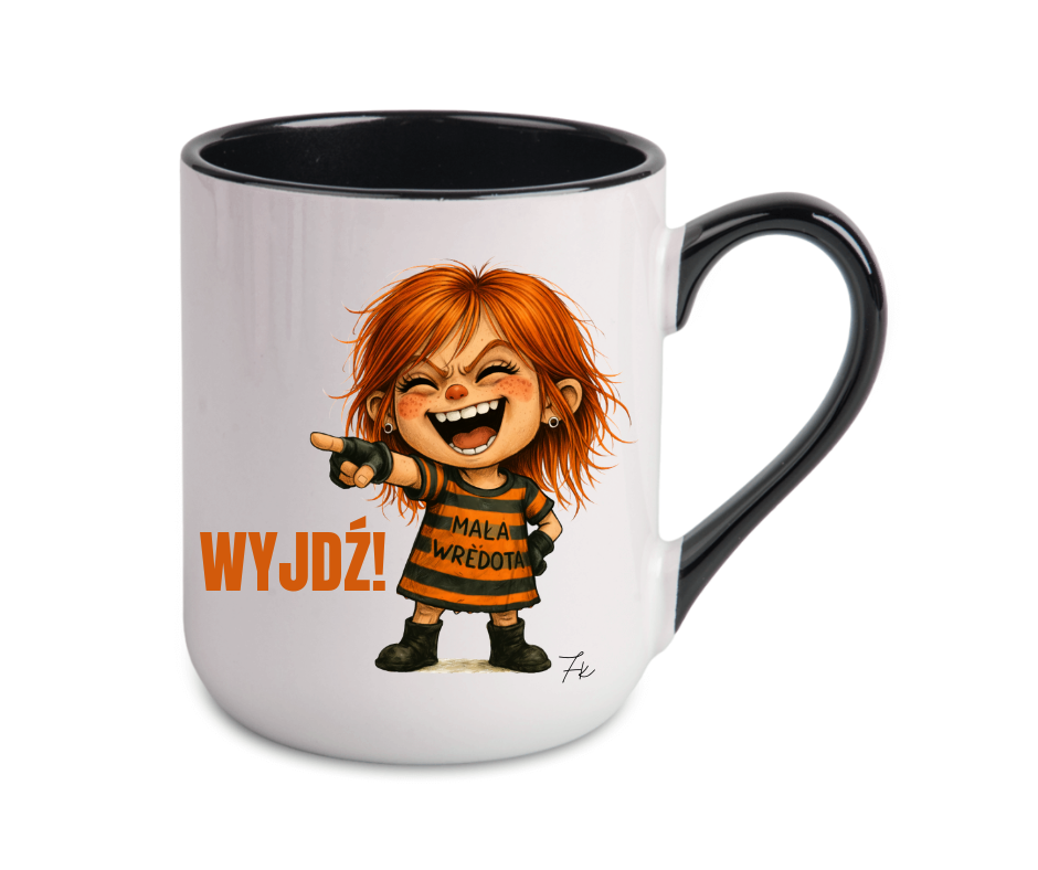 KUBEK COFFE / ELEGANT 330ml Kolekcja - "Mała Wredota" - obrazek 7