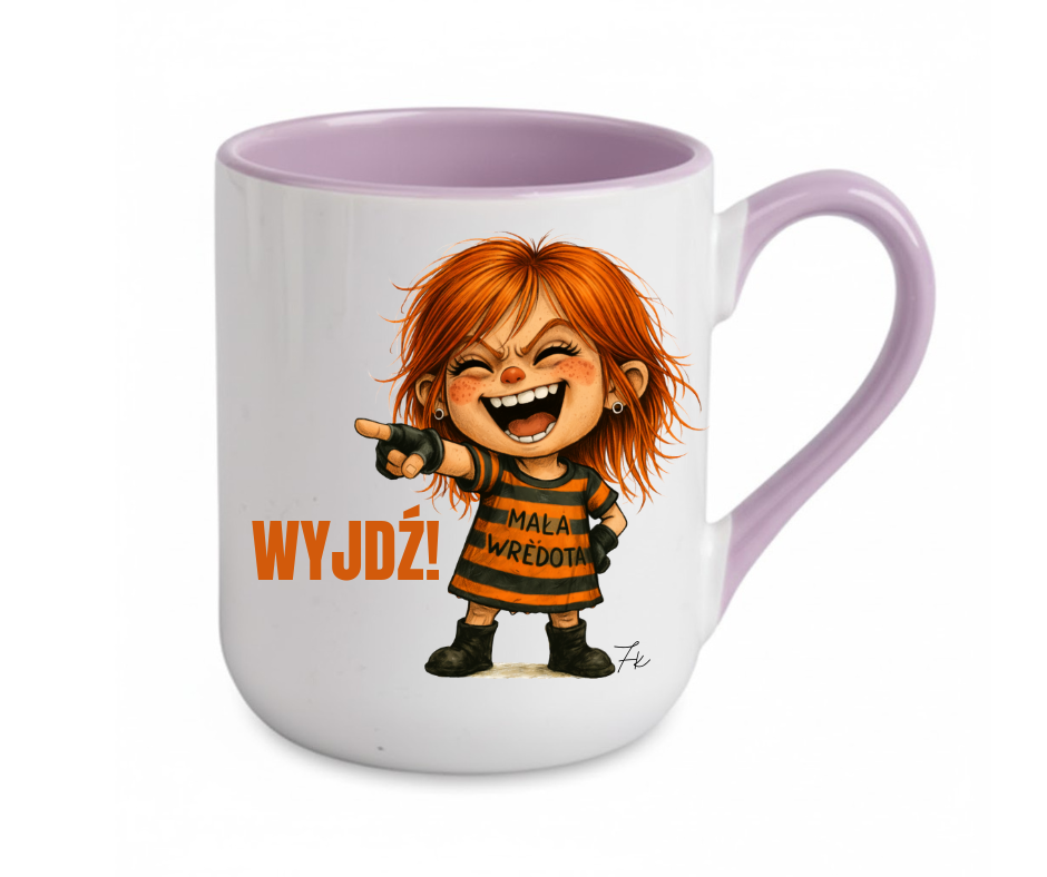 KUBEK COFFE / ELEGANT 330ml Kolekcja - "Mała Wredota" - obrazek 9