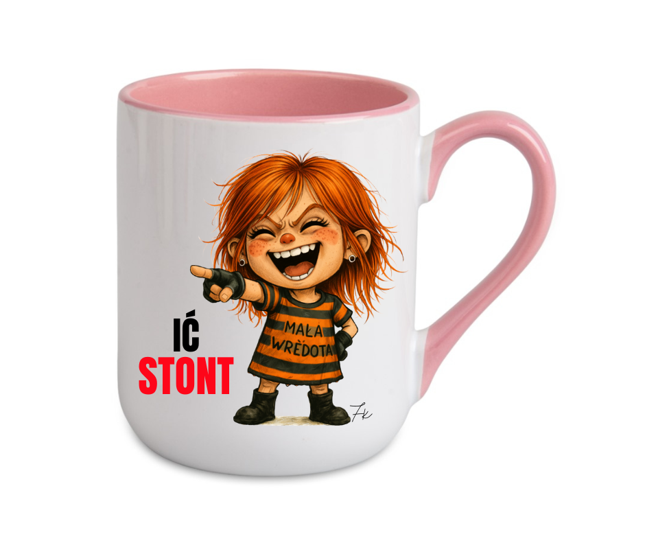 KUBEK COFFE / ELEGANT 330ml Kolekcja - "Mała Wredota" - obrazek 7