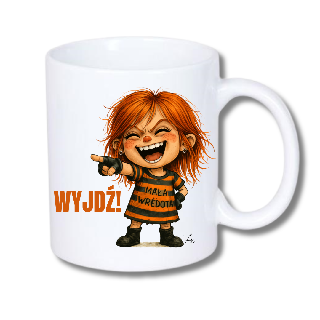 KUBEK Klasyczny 330ml Kolekcja - "Mała Wredota" - obrazek 3