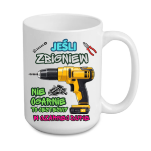 KUBEK MEGA ELEGANT 440ml Zabawny dla Zbyszka (+dowolne imię)