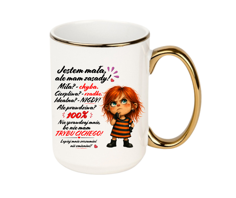 KUBEK MEGA ELEGANT 440ml Jestem Mała - obrazek 2