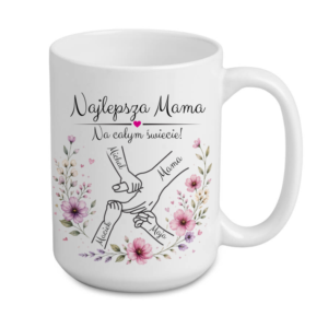 KUBEK MEGA ELEGANT 440ml na DZIEŃ MATKI 3dzieci
