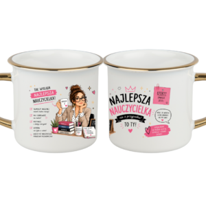 KUBEK CAMPER ELEGANT 275ml NAJLEPSZA NAUCZYCIELKA NA ZAKOŃCZENIE ROKU PREZENT