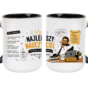 KUBEK MEGA 440ml NAJLEPSZY NAUCZYCIEL NA ZAKOŃCZENIE ROKU PREZENT