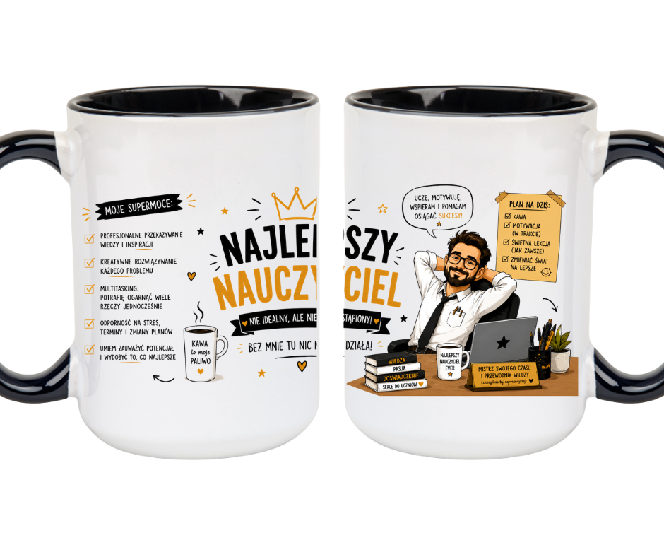 KUBEK MEGA 440ml NAJLEPSZY NAUCZYCIEL NA ZAKOŃCZENIE ROKU PREZENT