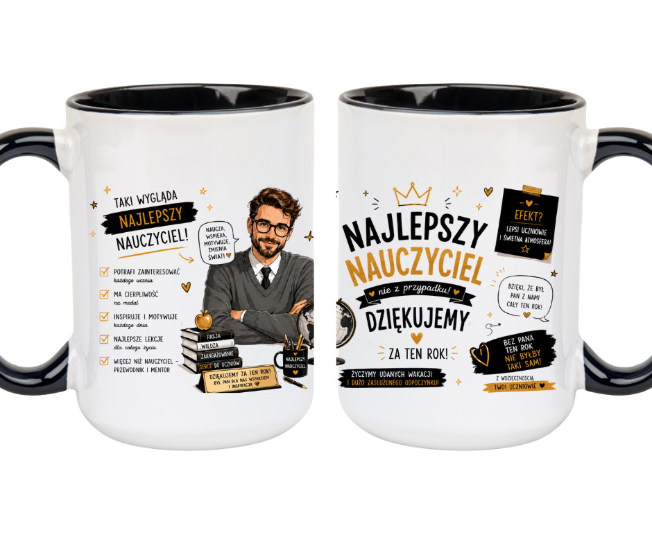 KUBEK MEGA 440ml NAJLEPSZY NAUCZYCIEL NA ZAKOŃCZENIE ROKU PREZENT
