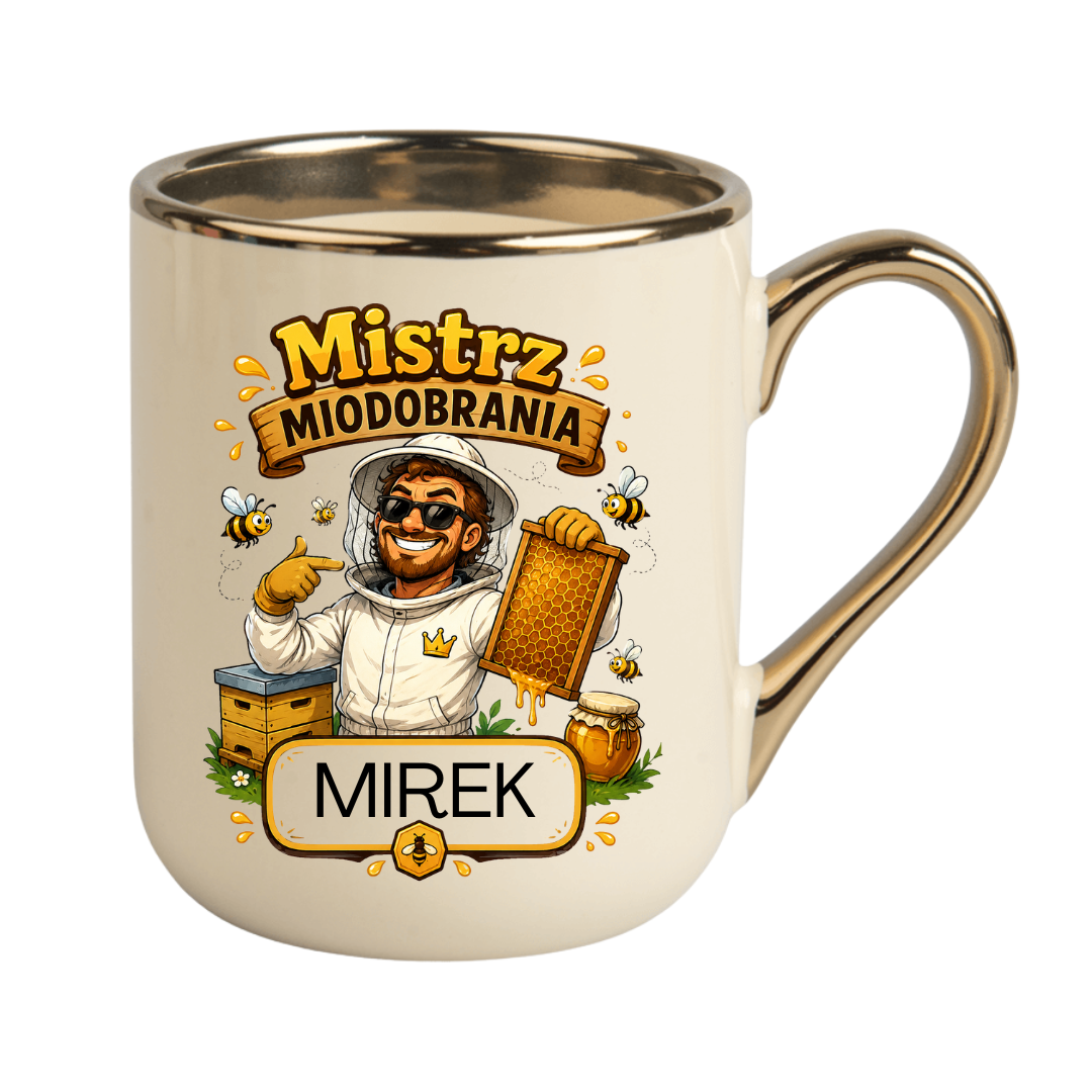 KUBEK COFFE / ELEGANT 330ml DLA PSZCZELARZA + imię Personalizacja - obrazek 4