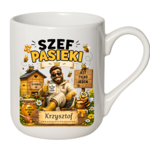 KUBEK COFFE / ELEGANT 330ml DLA PSZCZELARZA + imię Personalizacja