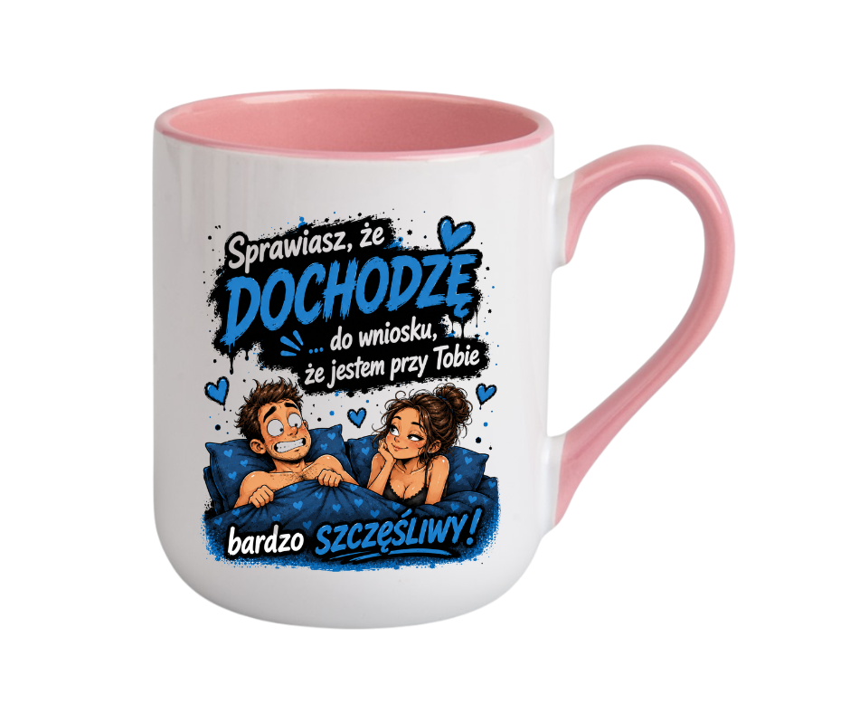 KUBEK COFFE / ELEGANT 330ml „Sprawiasz, że dochodzę… do wniosku…” ZABAWNY PREZENT - obrazek 4