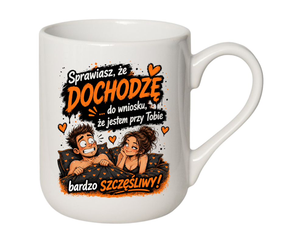KUBEK COFFE / ELEGANT 330ml „Sprawiasz, że dochodzę… do wniosku…” ZABAWNY PREZENT - obrazek 2