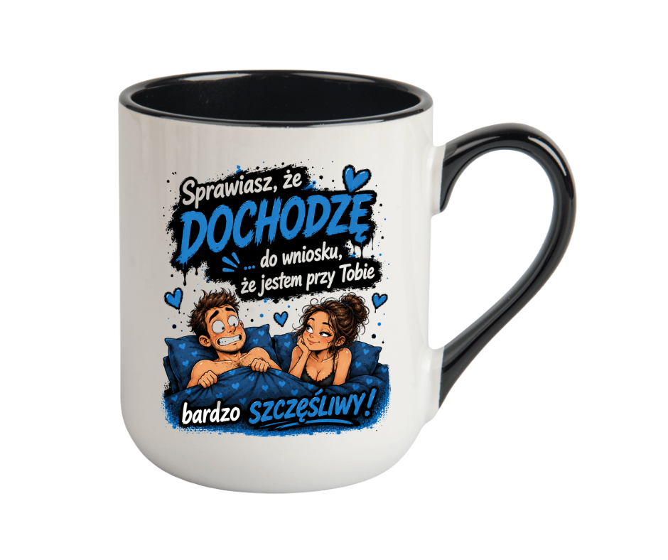 KUBEK COFFE / ELEGANT 330ml „Sprawiasz, że dochodzę… do wniosku…” ZABAWNY PREZENT - obrazek 2