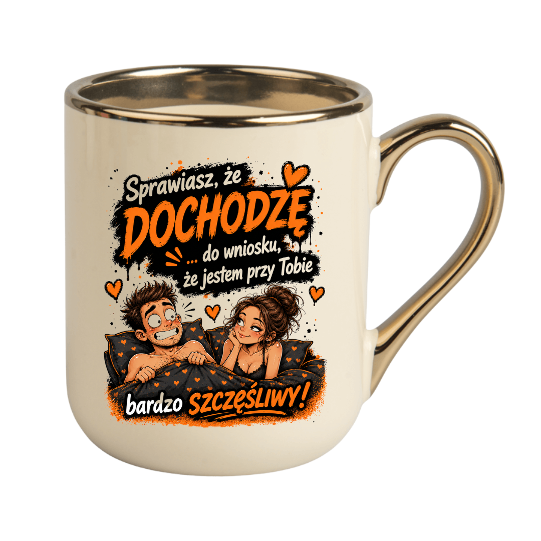 KUBEK COFFE / ELEGANT 330ml „Sprawiasz, że dochodzę… do wniosku…” ZABAWNY PREZENT - obrazek 4