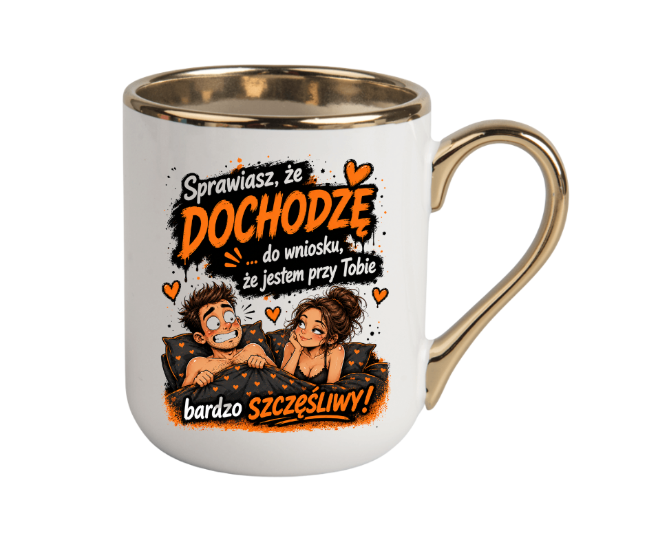 KUBEK COFFE / ELEGANT 330ml „Sprawiasz, że dochodzę… do wniosku…” ZABAWNY PREZENT - obrazek 3