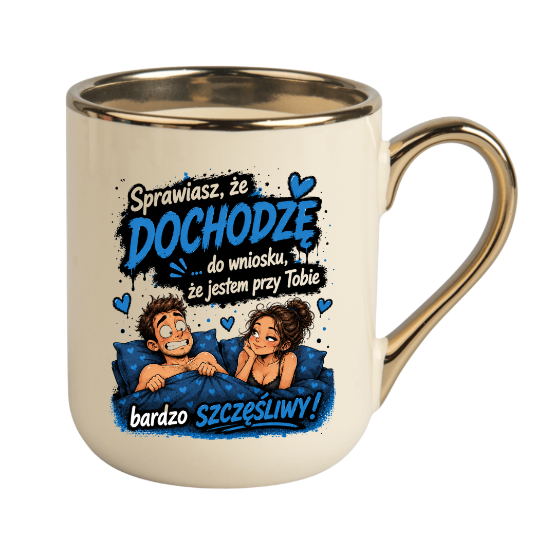 KUBEK COFFE / ELEGANT 330ml „Sprawiasz, że dochodzę… do wniosku…” ZABAWNY PREZENT - obrazek 5