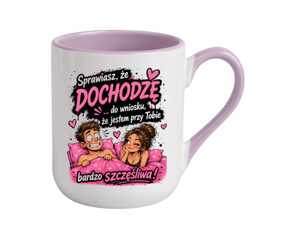 KUBEK COFFE / ELEGANT 330ml „Sprawiasz, że dochodzę… do wniosku…” ZABAWNY PREZENT - obrazek 2