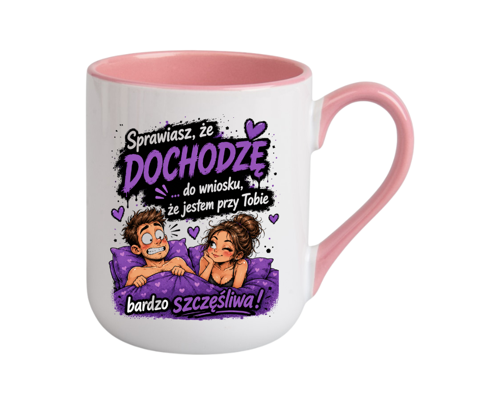KUBEK COFFE / ELEGANT 330ml „Sprawiasz, że dochodzę… do wniosku…” ZABAWNY PREZENT - obrazek 3