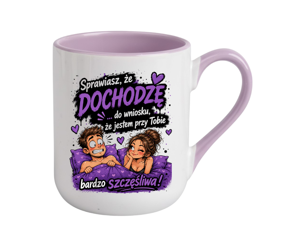 KUBEK COFFE / ELEGANT 330ml „Sprawiasz, że dochodzę… do wniosku…” ZABAWNY PREZENT - obrazek 2