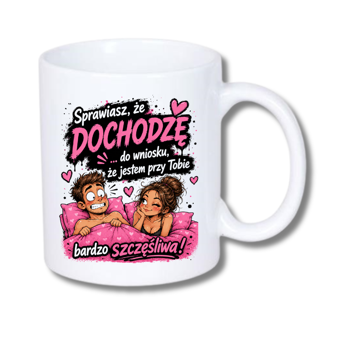 KUBEK Klasyczny 330ml „Sprawiasz, że dochodzę... do wniosku…” ZABAWNY PREZENT - obrazek 4
