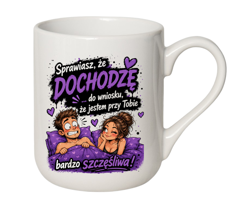 KUBEK COFFE / ELEGANT 330ml „Sprawiasz, że dochodzę… do wniosku…” ZABAWNY PREZENT - obrazek 6