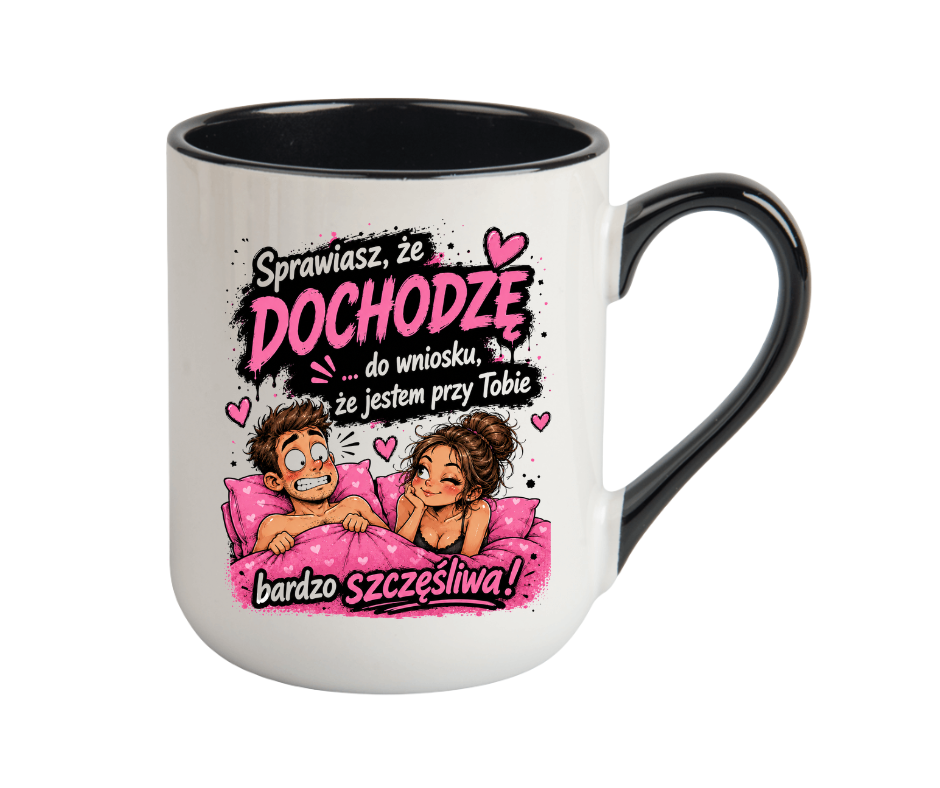 KUBEK COFFE / ELEGANT 330ml „Sprawiasz, że dochodzę… do wniosku…” ZABAWNY PREZENT - obrazek 5