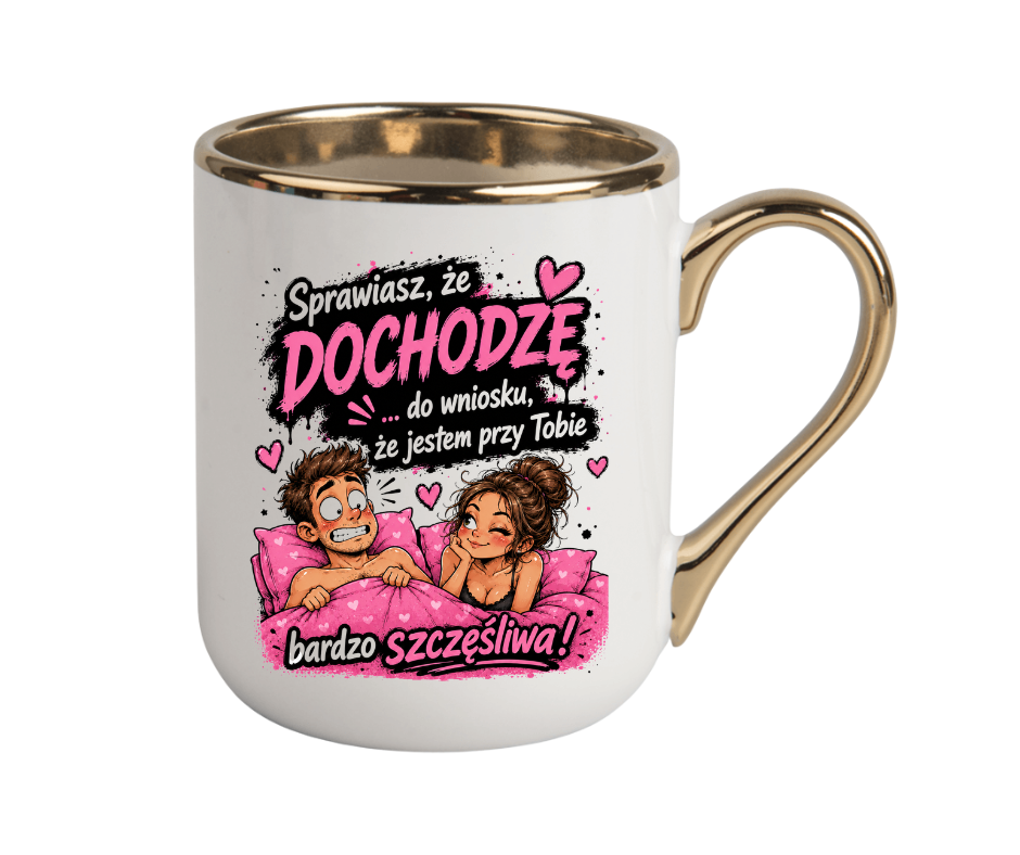 KUBEK COFFE / ELEGANT 330ml „Sprawiasz, że dochodzę… do wniosku…” ZABAWNY PREZENT - obrazek 4