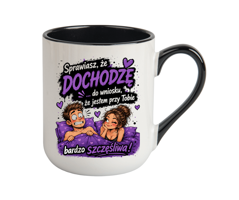 KUBEK COFFE / ELEGANT 330ml „Sprawiasz, że dochodzę… do wniosku…” ZABAWNY PREZENT - obrazek 5