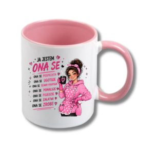 KUBEK Klasyczny 330ml „ JA JESTEM… ONA SE…” ZABAWNY PREZENT PERSONALIZACJA
