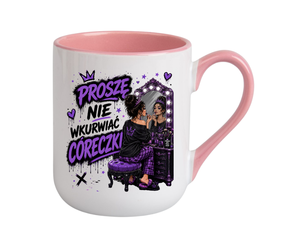 KUBEK COFFE / ELEGANT 330ml NIE WKU#WIAJ CÓRECZKI ZABAWNY PREZENT PERSONALIZACJA - obrazek 2