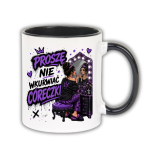 KUBEK Klasyczny 330ml NIE WKU#WIAJ CÓRECZKI ZABAWNY PREZENT PERSONALIZACJA