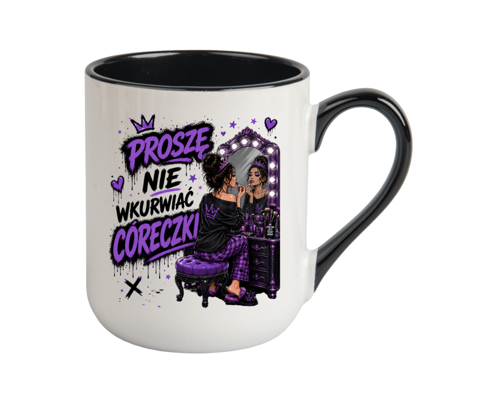 KUBEK COFFE / ELEGANT 330ml NIE WKU#WIAJ CÓRECZKI ZABAWNY PREZENT PERSONALIZACJA - obrazek 5