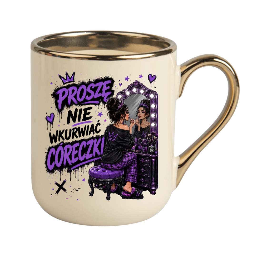 KUBEK COFFE / ELEGANT 330ml NIE WKU#WIAJ CÓRECZKI ZABAWNY PREZENT PERSONALIZACJA - obrazek 3