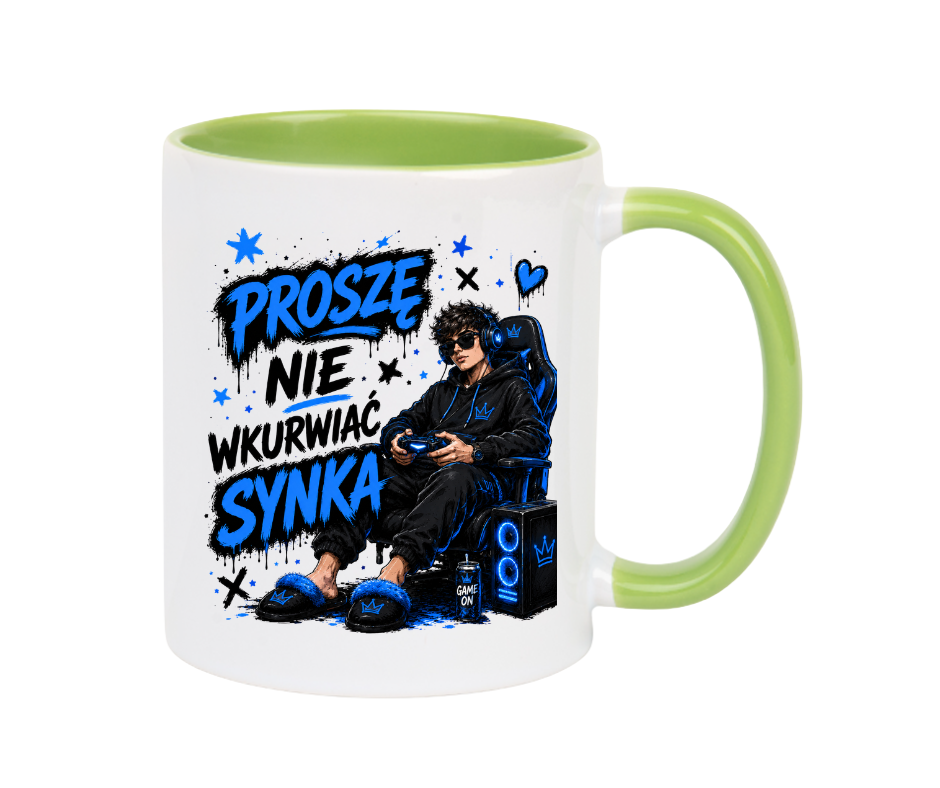 KUBEK Klasyczny 330ml NIE WKU#WIAJ SYNKA ZABAWNY PREZENT PERSONALIZACJA