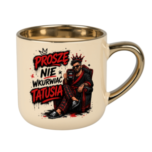 KUBEK MEGA ELEGANT 400ml NIE WKU#WIAJ TATUSIA ZABAWNY PREZENT PERSONALIZACJA