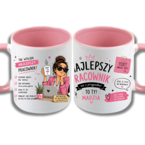 KUBEK Klasyczny 330ml NAJLEPSZY PRACOWNIK PREZENT PERSONALIZACJA