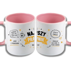 KUBEK Klasyczny 330ml NAJLEPSZY PRACOWNIK PREZENT PERSONALIZACJA
