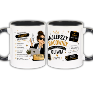 KUBEK Klasyczny 330ml NAJLEPSZY PRACOWNIK PREZENT PERSONALIZACJA