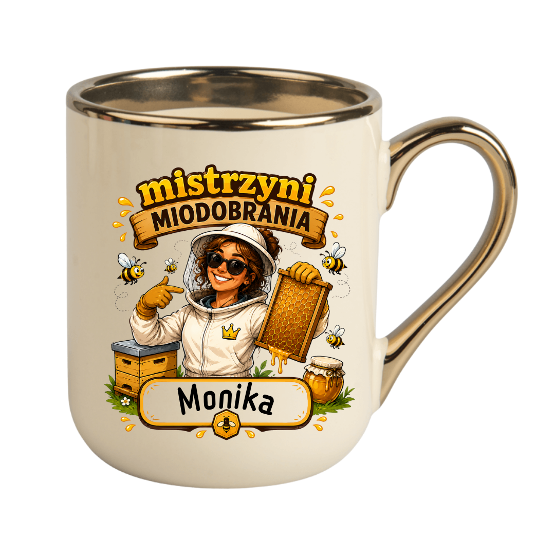 KUBEK COFFE / ELEGANT 330ml DLA PSZCZELARZA + imię Personalizacja - obrazek 4