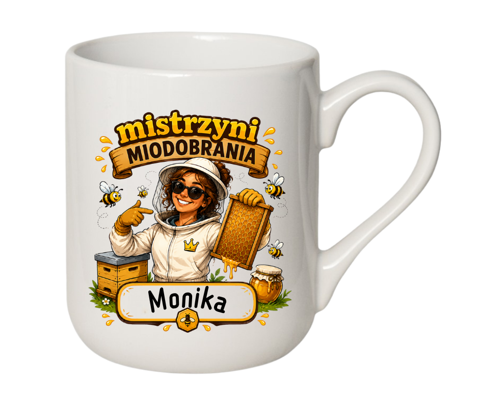 KUBEK COFFE / ELEGANT 330ml DLA PSZCZELARZA + imię Personalizacja - obrazek 2