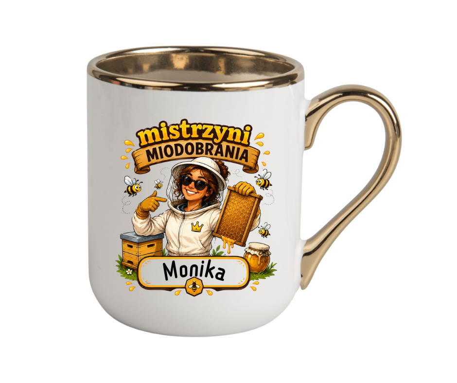 KUBEK COFFE / ELEGANT 330ml DLA PSZCZELARZA + imię Personalizacja