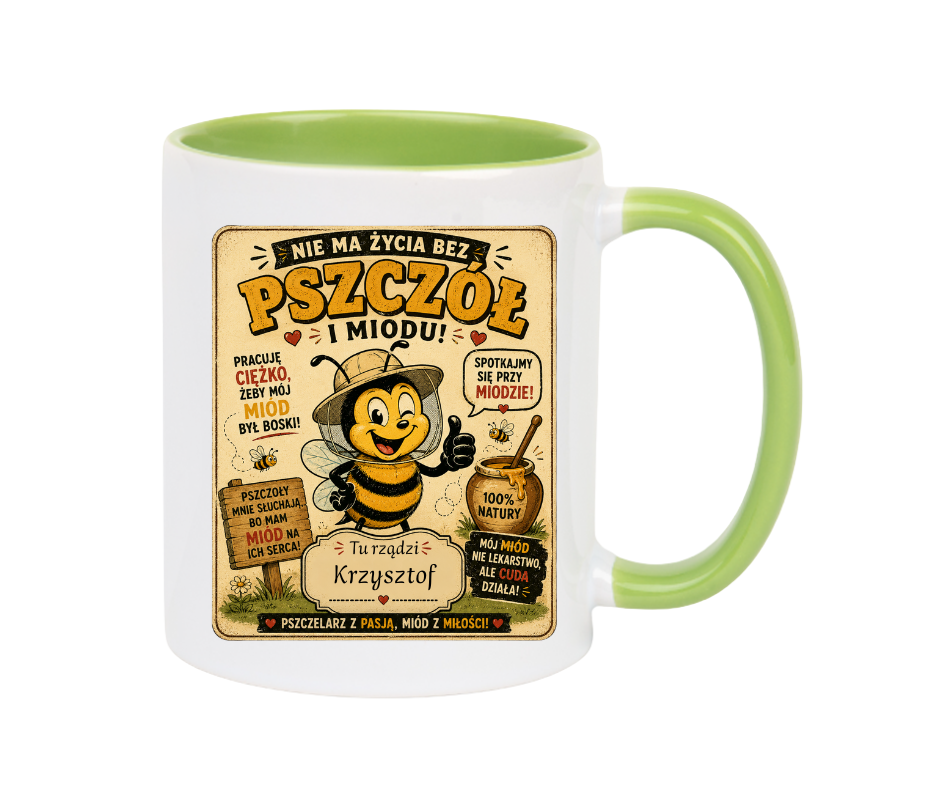 KUBEK Klasyczny 330ml DLA PSZCZELARZA - obrazek 4
