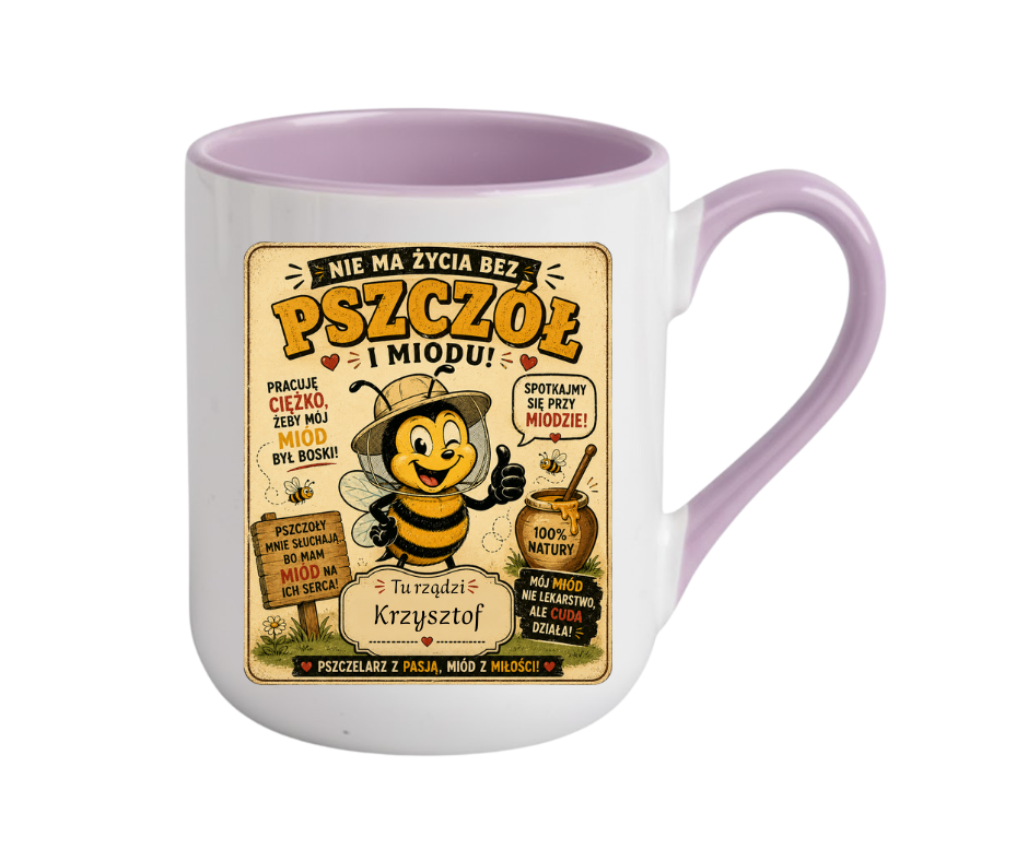 KUBEK COFFE / ELEGANT 330ml DLA PSZCZELARZA + imię Personalizacja - obrazek 6