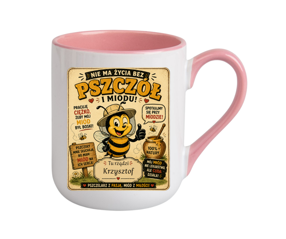 KUBEK COFFE / ELEGANT 330ml DLA PSZCZELARZA + imię Personalizacja - obrazek 5