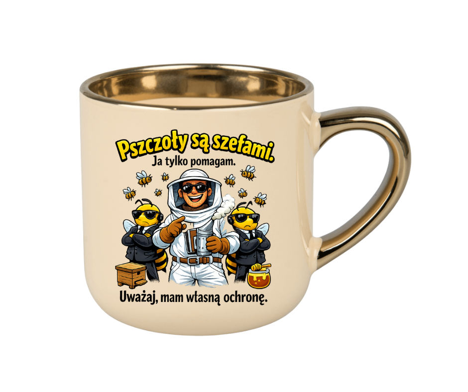 KUBEK MEGA ELEGANT 400ml DLA PSZCZELARZA - obrazek 2